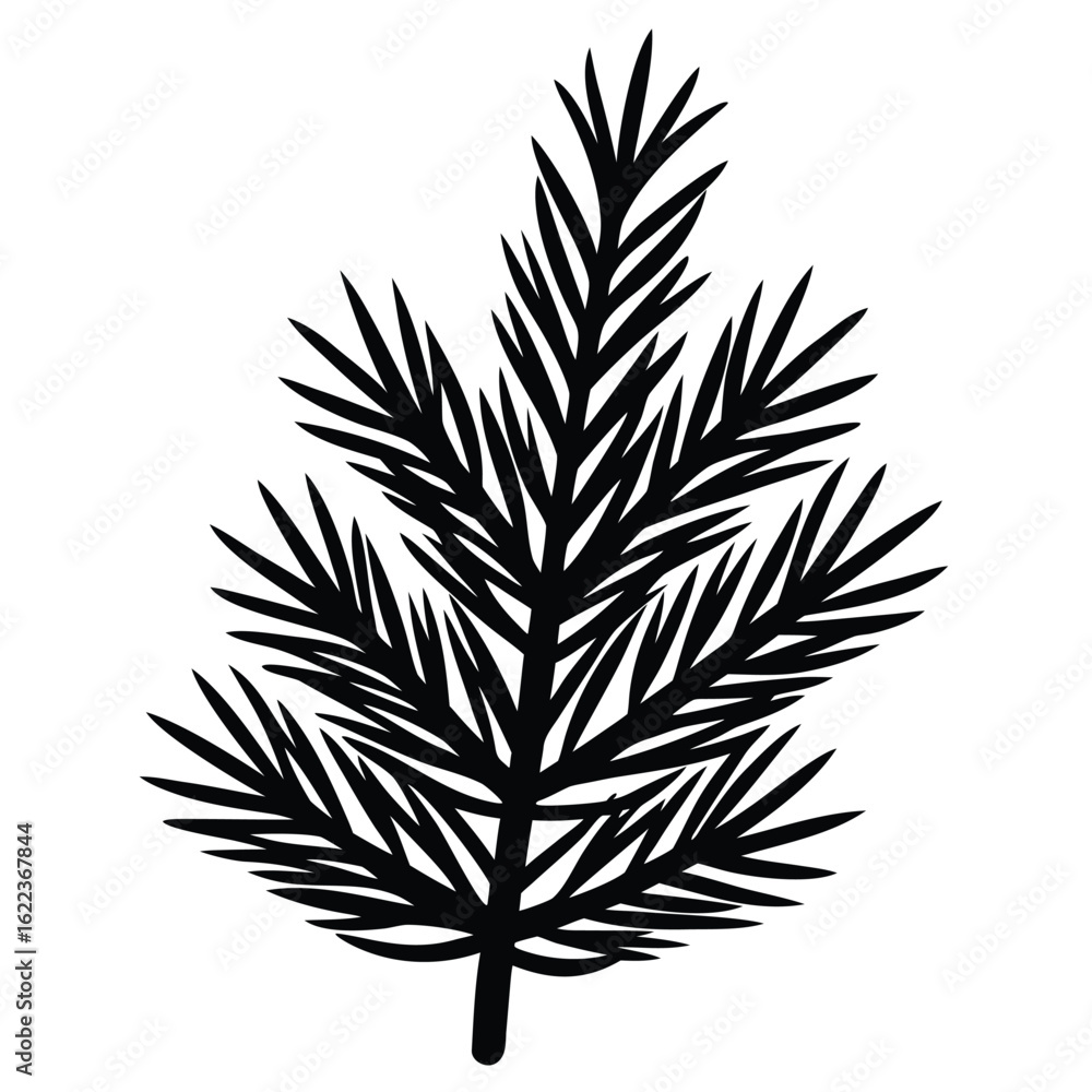 Naklejka premium pine-branch-vector-icon.eps