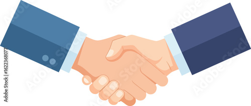 Handshake business deal agreement partnership collaboration success vector image