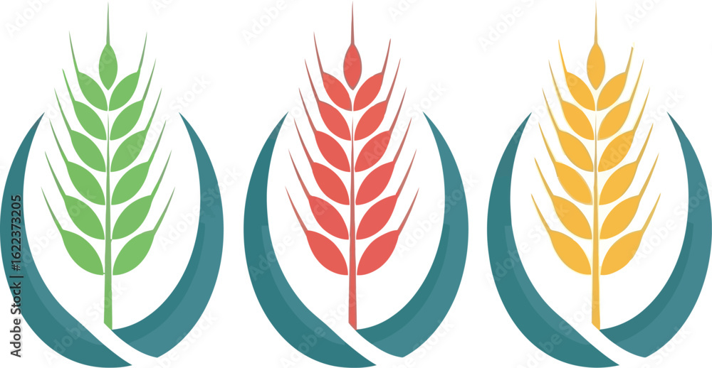 Fototapeta premium Download wheat grain harvest vector logo illustration for agriculture company