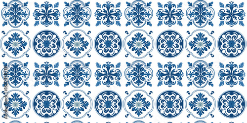 vector illustration of mosaic tile pattern with ceramic texture