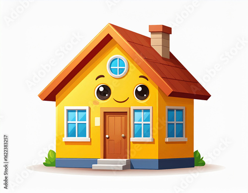 house on white background