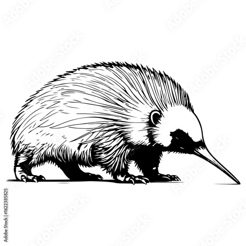 hedgehog on a white background