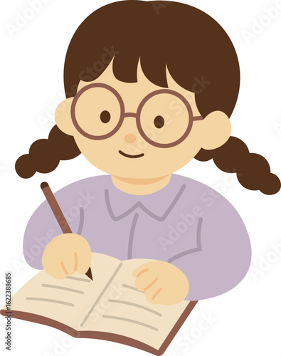 girl studying