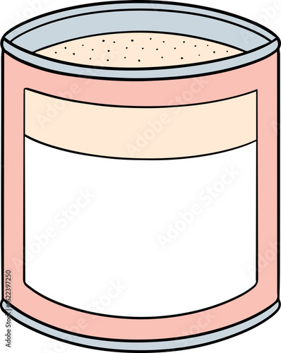 Illustration of milk powder can
