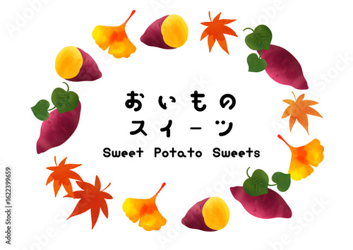 さつまいものカットイラスト
