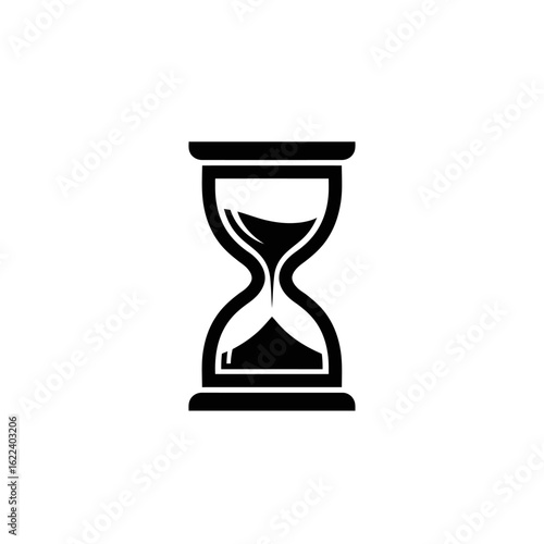 The Enduring Symbolism of Time: A Minimalist Sand Hourglass Depiction on White Background