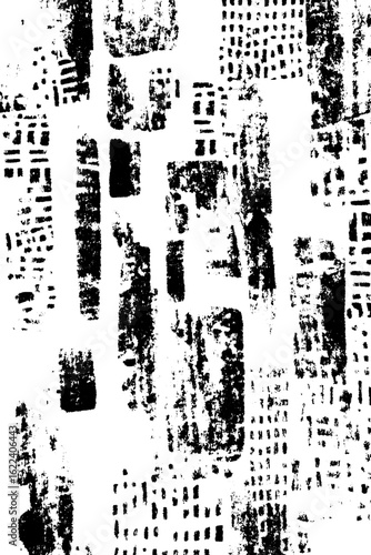 Wallpaper Mural Abstract black and white cryptic symbols pattern for distress overlay or background design Torontodigital.ca