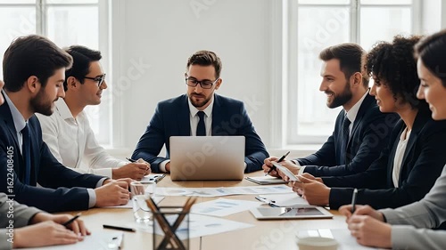 Wallpaper Mural Business people in meeting Torontodigital.ca