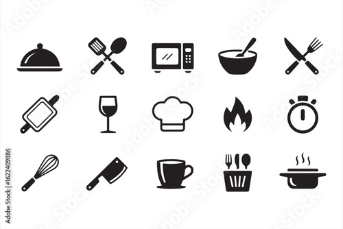 Cooking Tools and Kitchen Appliances Vector Set