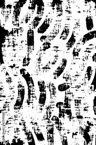 Grunge black and white abstract neon tube pattern for graphic design