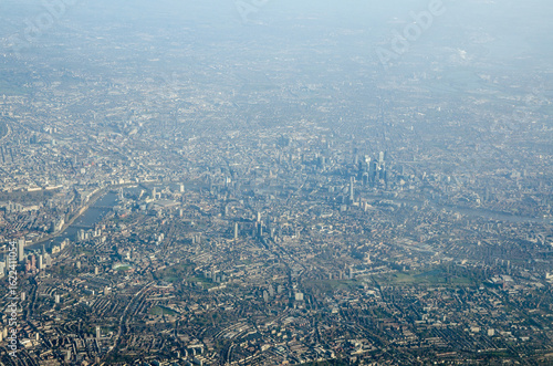 View across central London from the South looking North