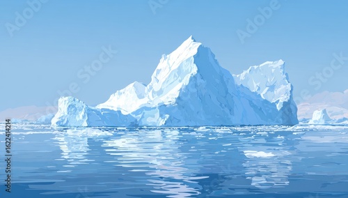 Wallpaper Mural Iceberg in calm water under a clear sky Torontodigital.ca