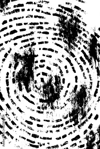 Abstract grunge style black and white vinyl record grooves design for music themed background