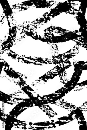 Chaotic hand drawn frame with anarchic black ink sketch for artistic background design