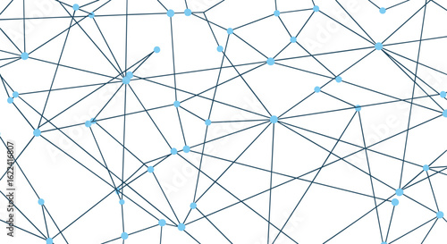 Electric network, composed of dots connected with lines, creates a modern abstract design. This electricity network is digitally represented with a web of interconnected nodes and lines.