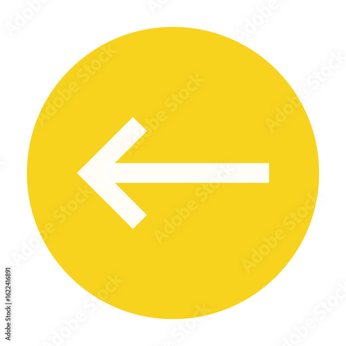 Illustration of an arrow icon pointing to the left inside a yellow circle Free Download Illustration of an arrow icon pointing to the left inside a yellow circle - GFXLoad