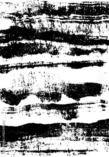 Geological rock strata in black and white for background or design overlay
