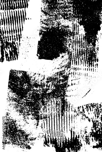 Scratched black and white textured surface for artistic design and background