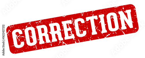 correction rectangular sign. correction stamp