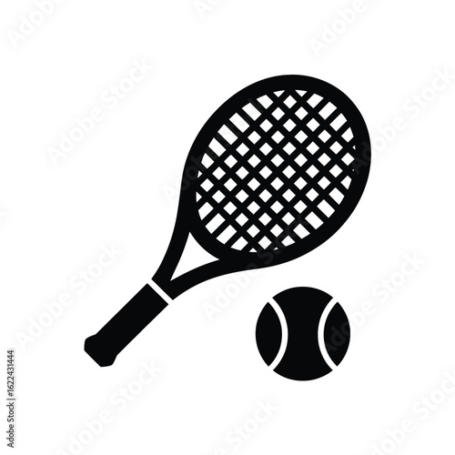 Tennis racket and ball icon