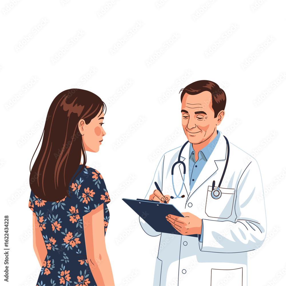 Fototapeta premium Doctor consulting with female patient.