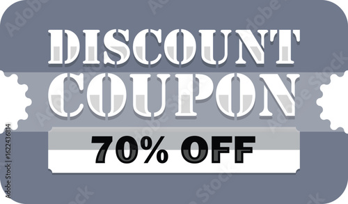 70% Off Coupon – Sleek Grey Deal Tag