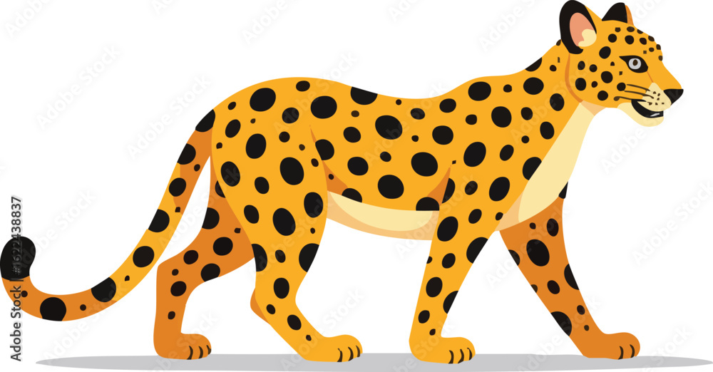Obraz premium Cute giraffe cartoon vector illustration isolated on a white background