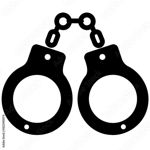 Handcuffs Icon Simple and Clear Law Enforcement Symbols for Design