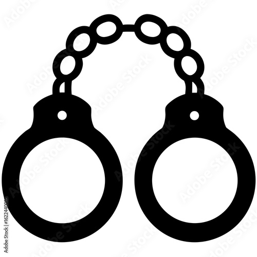 Handcuffs Icon Simple and Clear Law Enforcement Symbols for Design