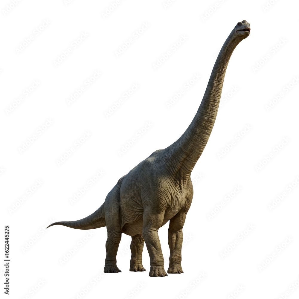 Obraz premium Big Brachiosaurus or Brontosaurus On Transparent Background PNG Generative AI