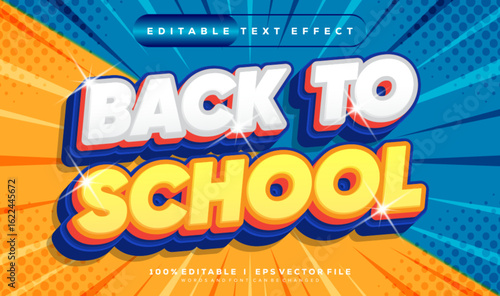 back to school vector text effect with modern style design