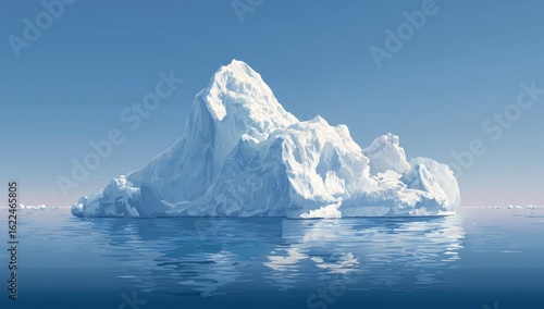 Wallpaper Mural Massive iceberg floats on tranquil blue water under clear sky Torontodigital.ca