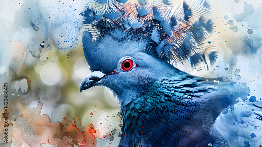 Obraz premium close-up portrait of a victoria crowned pigeon