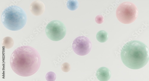 Wallpaper Mural Pastel Dream: Floating Spheres in Soft Light Torontodigital.ca