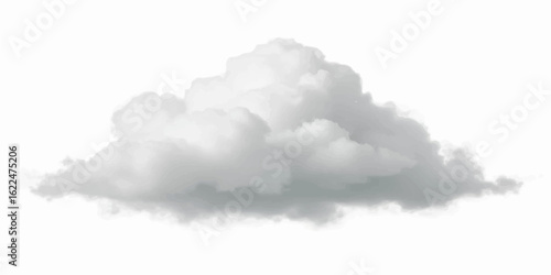 White smoke rising on a bright background with clouds and clear sky