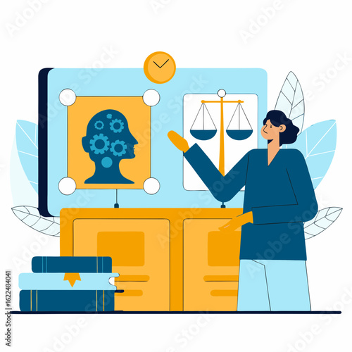Judge Interacting with AI Legal Interface