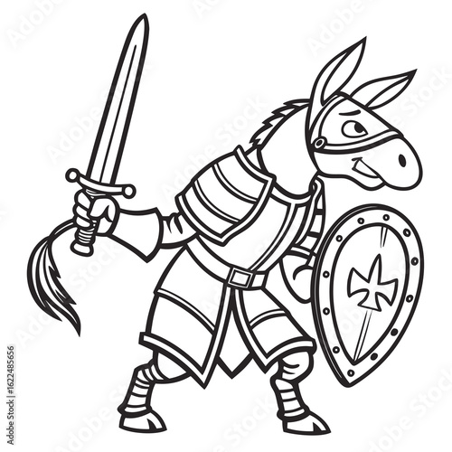 knight with sword and shield