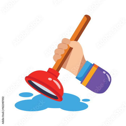 Get this creative icon of plunger in modern design style