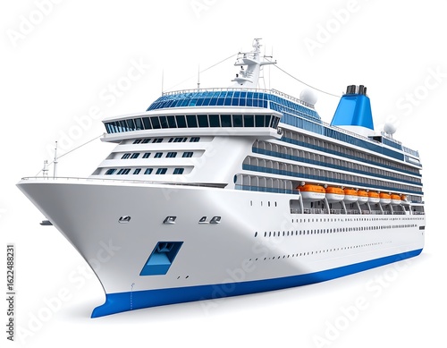 Wallpaper Mural Luxurious ocean cruise liner isolated on white backdrop, perfect for travel ads Torontodigital.ca
