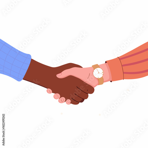 handshake isolated on white background