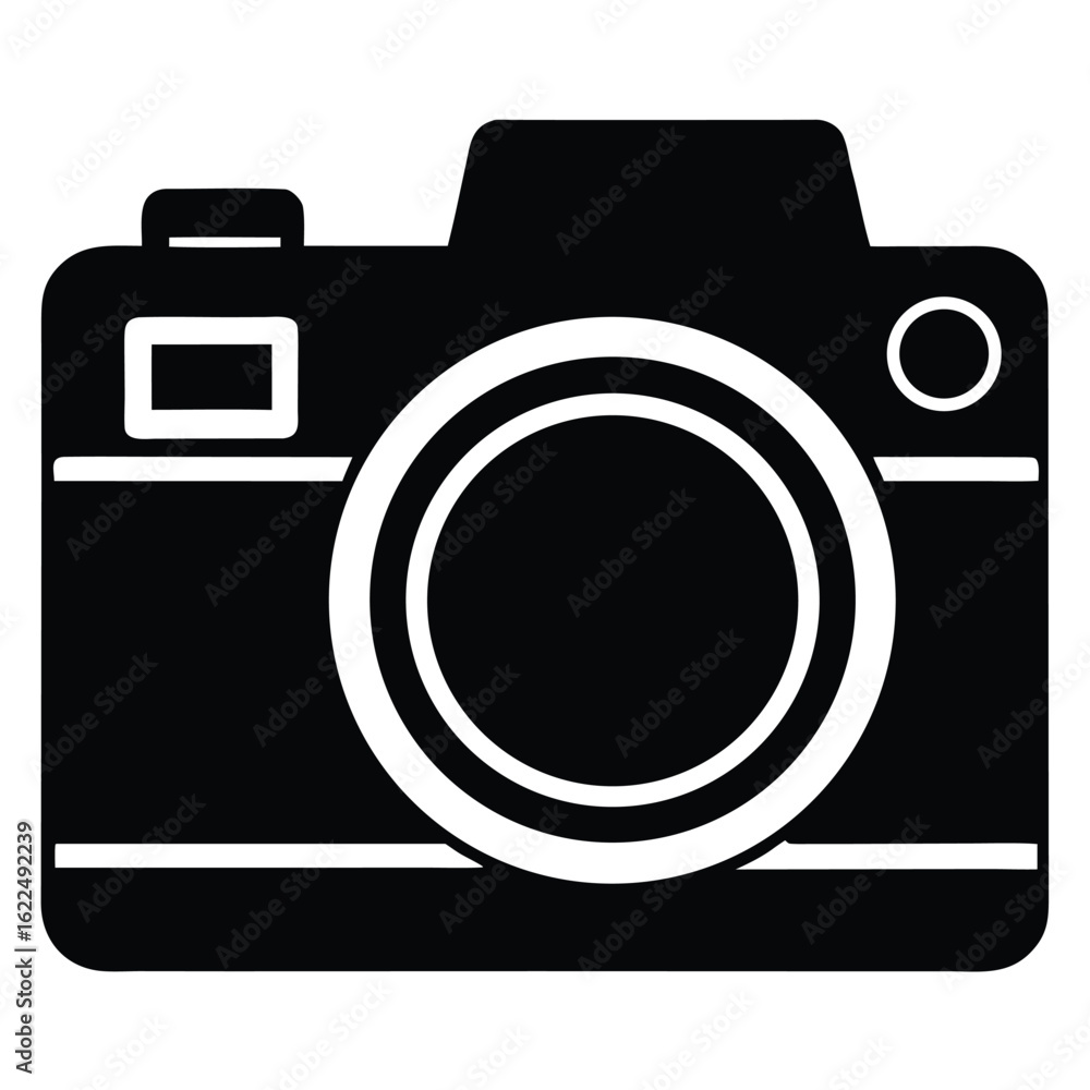 A vector digital camera icon for photography and film illustration A vector digital camera icon for photography and film illustration