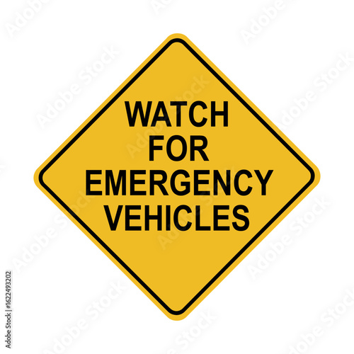 emergency lane only warning road sign vector illustration