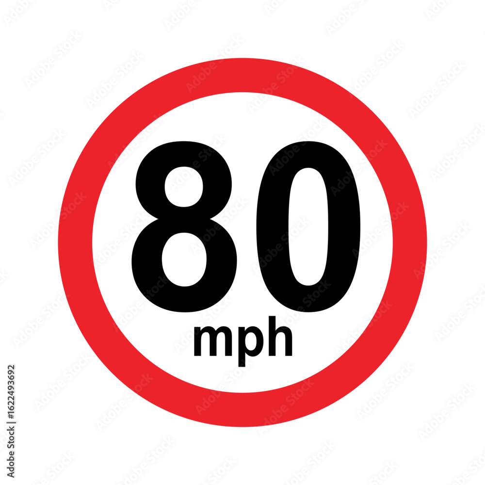 printable speed limit 80 mph road sign vector printable speed limit 80 mph road sign vector