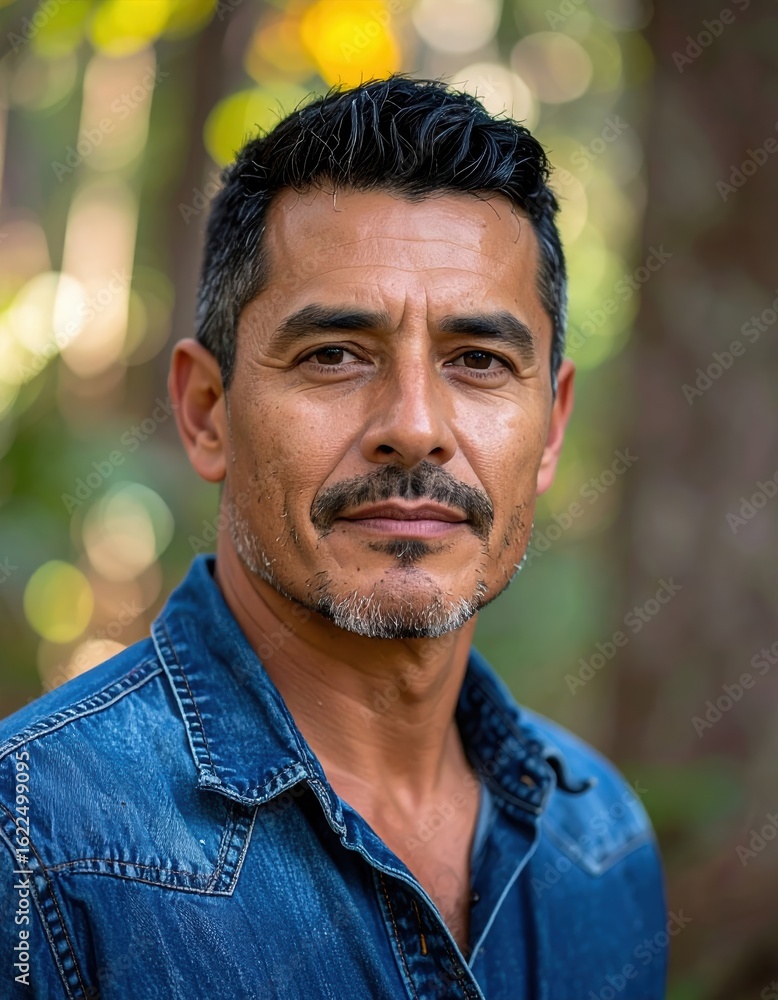 Fototapeta premium Outdoor Portrait with Warm Bokeh