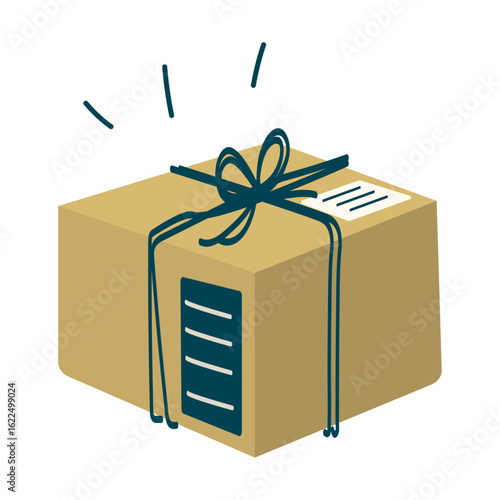 リボンがかかった宅配ボックス