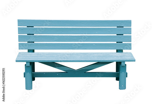 水色のベンチ