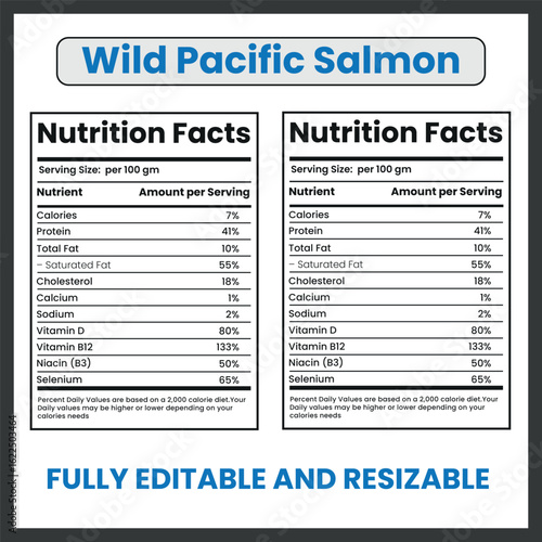 Wild Pacific Salmon Fish Drawing