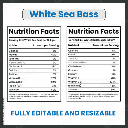White Sea Bass Fish Illustration