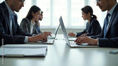 group of business people working together