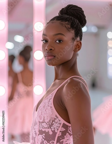 Elegant Ballet Dancer in Dressing Room